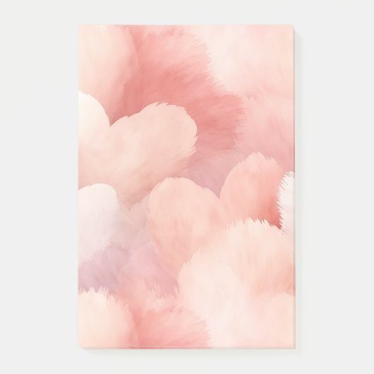  roze blush harten post-it® notes (Voorkant)
