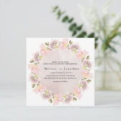 Roze Blush Magnolia Floral Weddenschap (Staand voorkant)