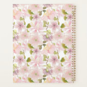 Roze Blush Magnolia Floral Wedding Planner (Achterkant)