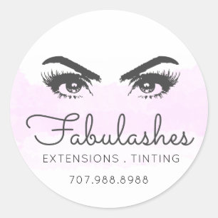 Roze Blush Make-up Artiesten Eye Lash Services Pro Ronde Sticker