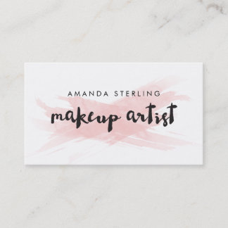Roze Blush Makeup Artist Visitekaartje