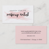Roze Blush Makeup Artist Visitekaartje (Voorkant / Achterkant)