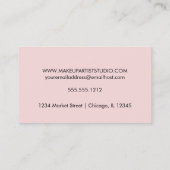 Roze Blush Makeup Artist Visitekaartje (Achterkant)