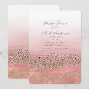 Roze Blush Marokkaanse Indische Prinses Bruidsdouc Kaart