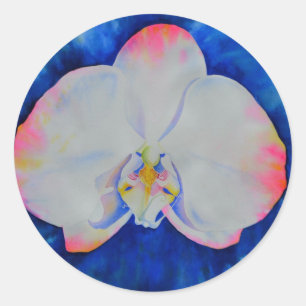 Roze Blush Orchid Ronde Sticker