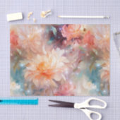 Roze Blush Perzik Oranje Bloem Tissuepapier (Craft)