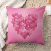 Roze blush roos bloemblaadje hartkussen kussen (Deken)