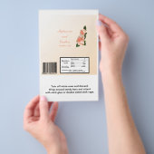 Roze Blush Roos Wedding Large Hershey's Wrapper Flyer (Hand)