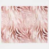 Roze Blush Roos Zebra Dier Fleece Deken (Voorkant (Horizontaal))