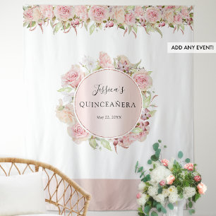 Roze, Blush, Rose Goud Fotobackdrop voor Elke Gele Wandkleed