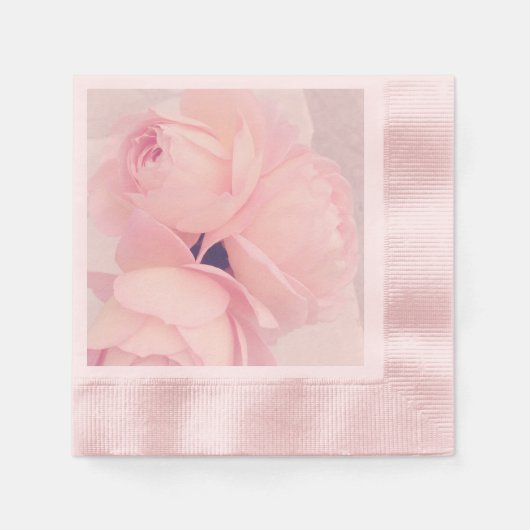 Roze Blush Roze Rose Servet (Voorkant)