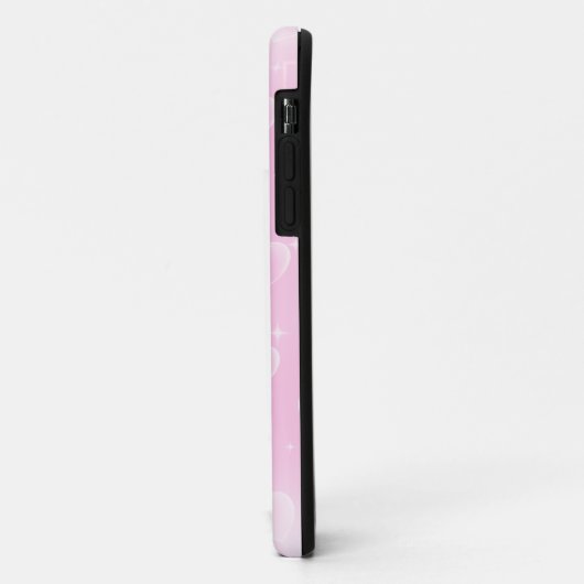 Roze blush sprankeling en harten Case-Mate iPhone case (Achterkant/links)