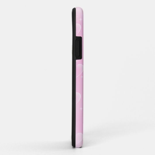 Roze blush sprankeling en harten Case-Mate iPhone case (Achterkant/rechts)
