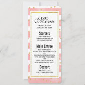 Roze Blush Stripes | Faux Gold Confetti Kaart (Voorkant)