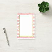 Roze Blush Stripes | Faux Gold Confetti Post-it® Notes (Kantoor)
