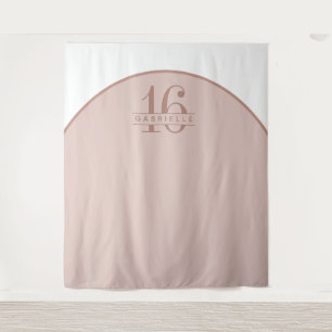 Roze Blush Verjaardag Custom Boog Foto Achtergrond Wandkleed