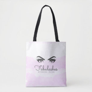 Roze Blush Watercolor Wimpers Service Draagtas