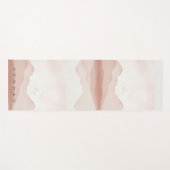 Roze Blush Waterverf Landschap Monogram Yogamat (Voorkant (horizontaal))