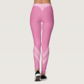 Roze Blush & White Modern Chic-Leggings Leggings (Achterkant)