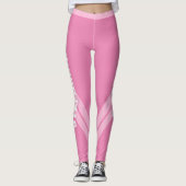 Roze Blush & White Modern Chic-Leggings Leggings (Voorkant)