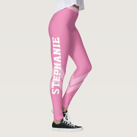 Roze Blush & White Modern Chic-Leggings Leggings (Rechts)
