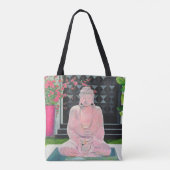 Roze Boeddha-Canvas tas (Achterkant)