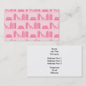 Roze boeken op Shelf. Visitekaartje (Voorkant / Achterkant)