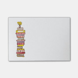 Roze boeken plakbiljetten post-it® notes