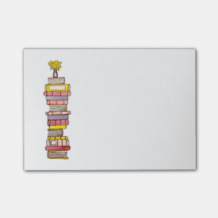 Roze boeken plakbiljetten post-it® notes