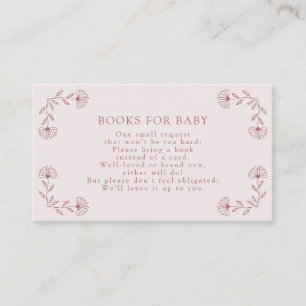 Roze Boeken voor Baby Kaart