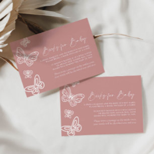 Roze Boeken voor Baby Kaart Notitiekaartje