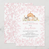 Roze boerderij baby shower uitnodiging (Voorkant / Achterkant)