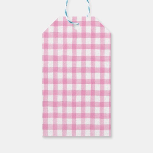 Roze Boerderij Barnyard Verjaardag Cadeaulabel (Achterkant)