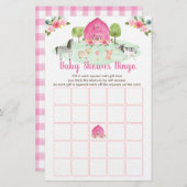 Roze Boerderij Bloemenkraam Bingo Spel (Voorkant / Achterkant)