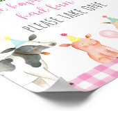 Roze Boerderij dierentuin, feestdag Poster (Hoek)