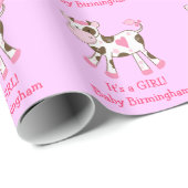 Roze Boerderij  opvulpapier Cadeaupapier (Rol Hoek)