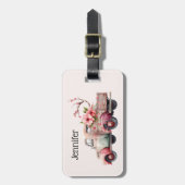 Roze Boerenwagen Bagagelabel (Voorkant verticaal)