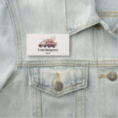 Roze Boerenwagen Naamplaatje (In situ)