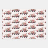 Roze  Boer's Truck Pattern Inpakpapier Vel (Voorkant)