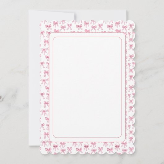 Roze Bogen Bruids Douche Uitnodiging (Achterkant)