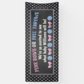 Roze bogen of Free Throws gender onthullen banner. Spandoek (Verticaal)