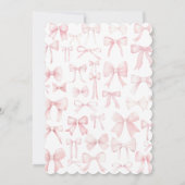 roze bogen ontwerp Doopsel Uitnodiging (Achterkant)