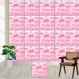 Roze Bogen Patroon Schattigee esthetiek Behang