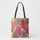 Roze Bohemian Floral Garden Canvas tas (Voorkant)