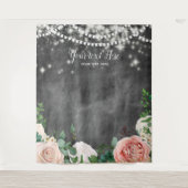 Roze Boho Aanpasbare Fotohokje Achtergrond Wandkleed (Voorkant)