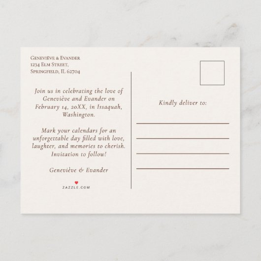 Roze Boho Bunny Love Bloemen Huwelijk Save the Dat Aankondigingskaart (Achterkant)