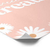 Roze Boho Daisy Birthday Party Sweets and Trees Poster (Hoek)