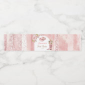 Roze Boho eerste Rodeo 1e verjaardag Waterfles Etiket (Enkel label)