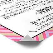 Roze Boho Elephant, Babysitter, Daycare, Nursery Poster (Hoek)