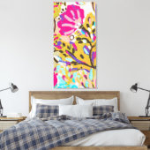Roze Boho Floral I Canvas Afdruk (Insitu (Slaapkamer))